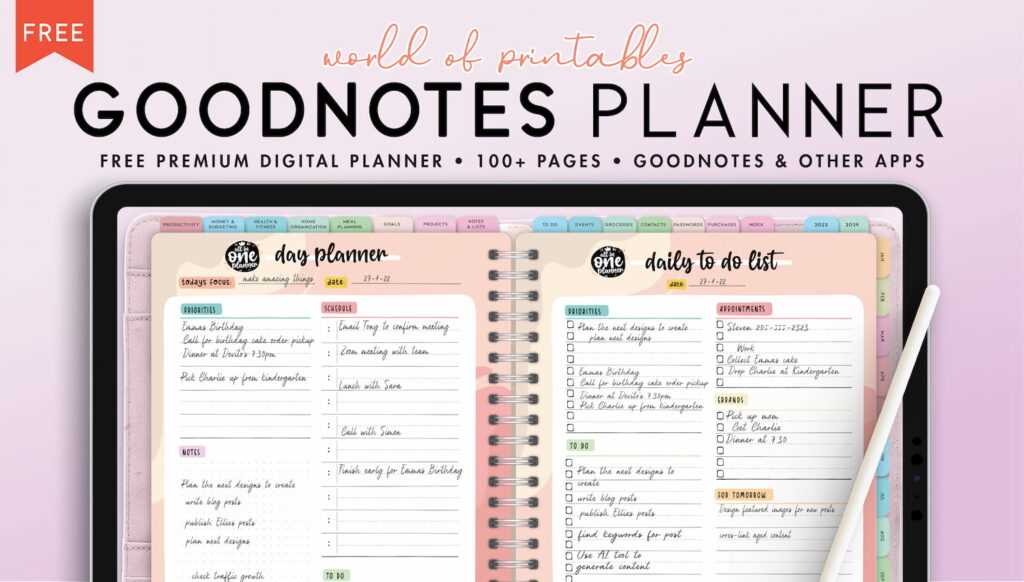 goodnotes 5 calendar template free