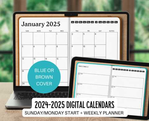 goodnotes calendar template 2025