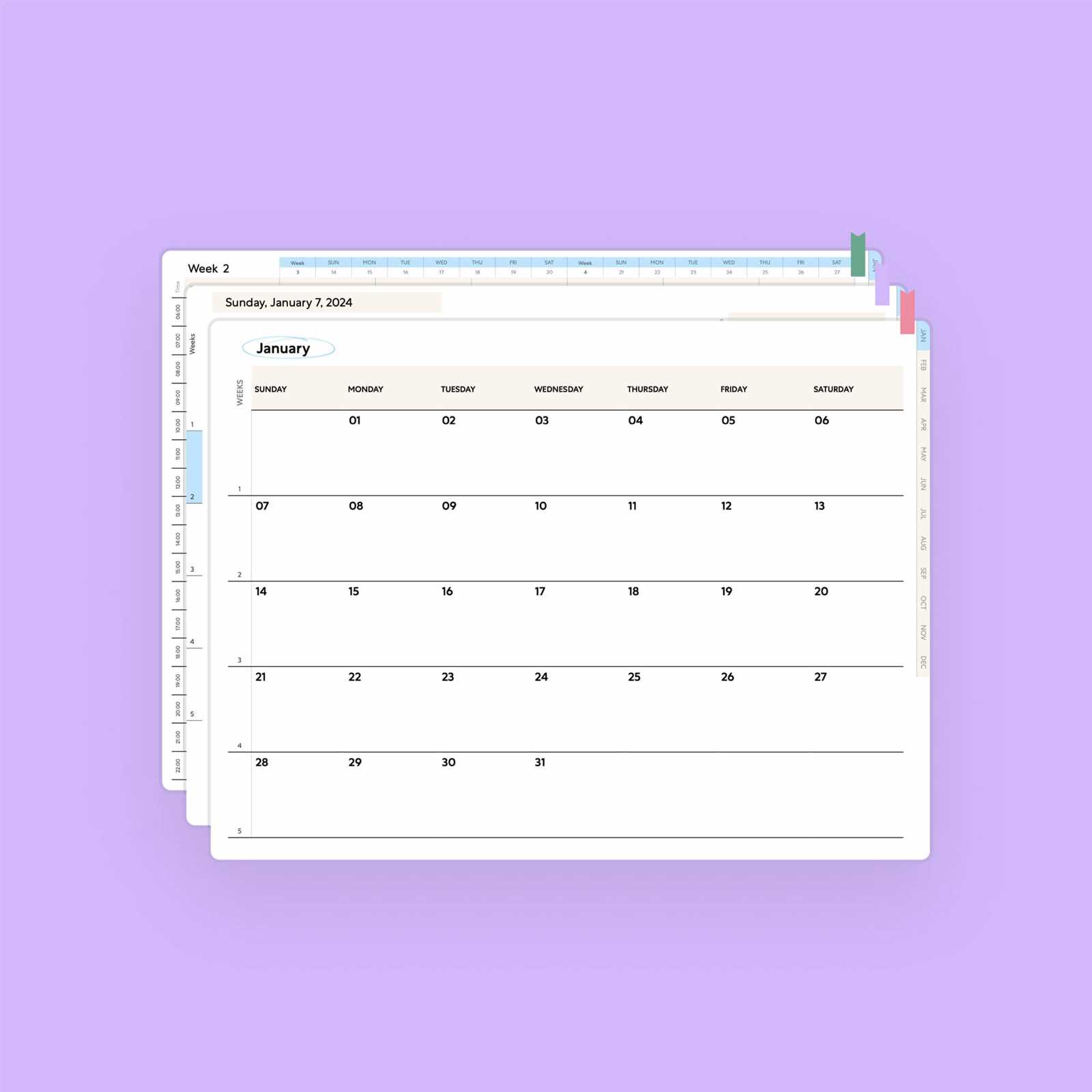 goodnotes monthly calendar template free