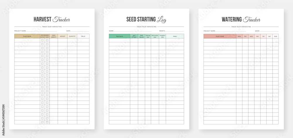 garden planting calendar template