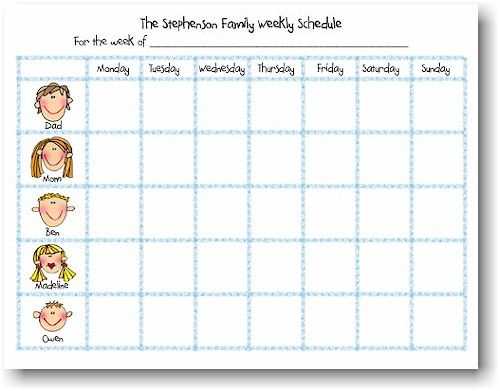 free family calendar template