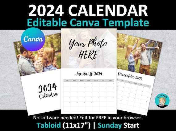 11x17 calendar template