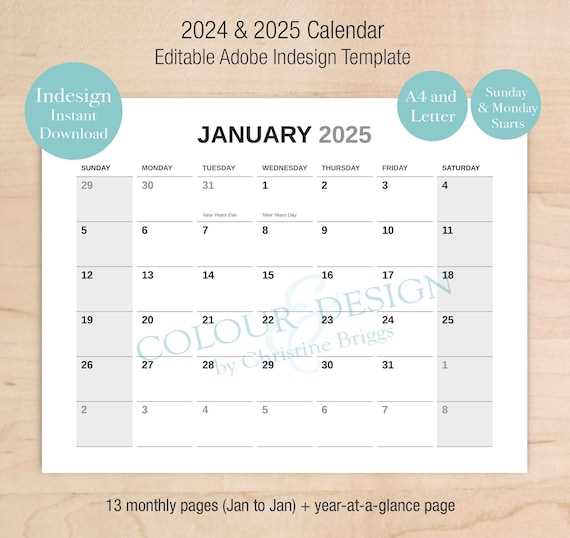 editable calendar template 2025