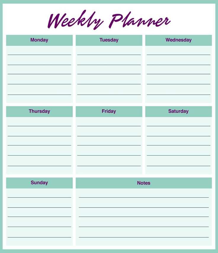 blank homework calendar template