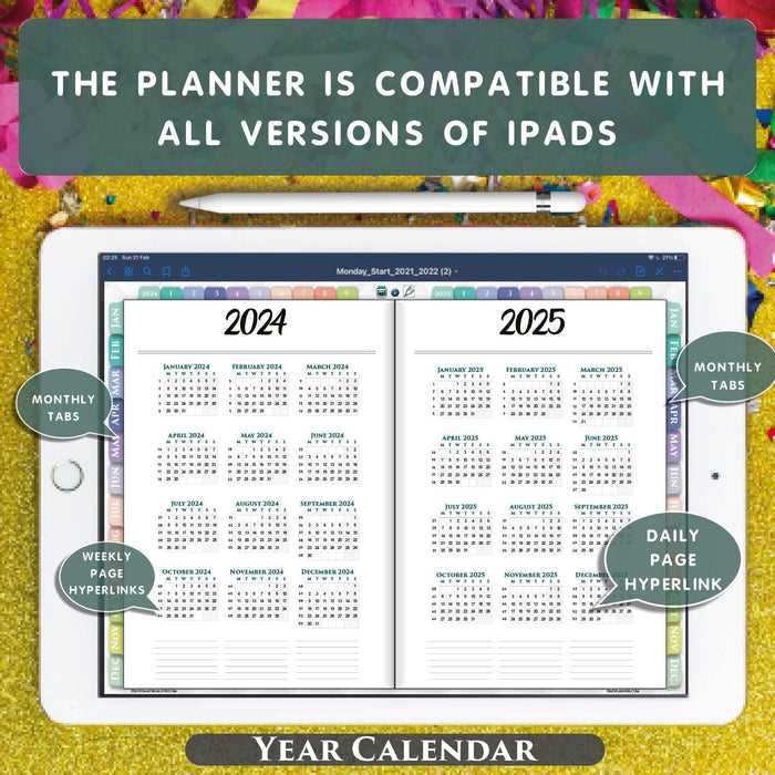 calendar template for ipad