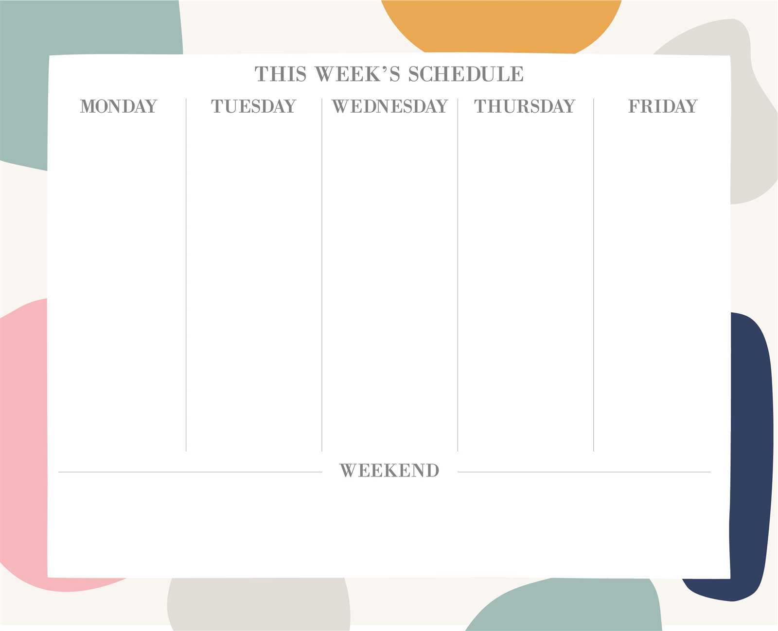 weekly block calendar template