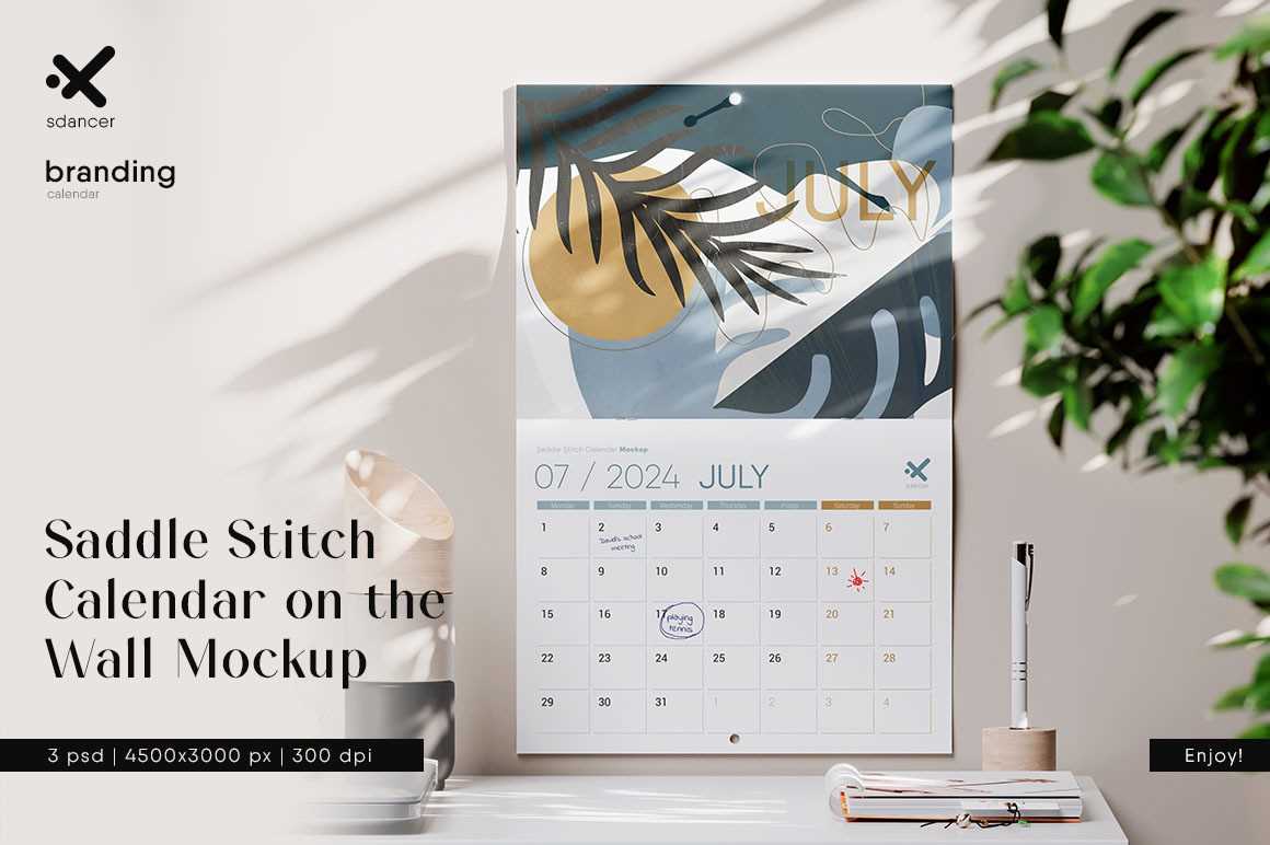 saddle stitch calendar template