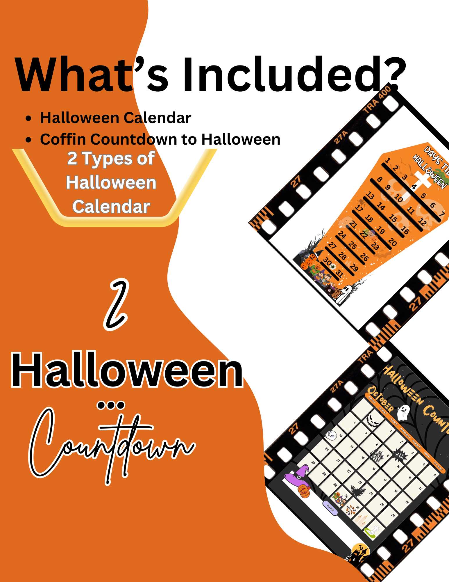 halloween calendar template