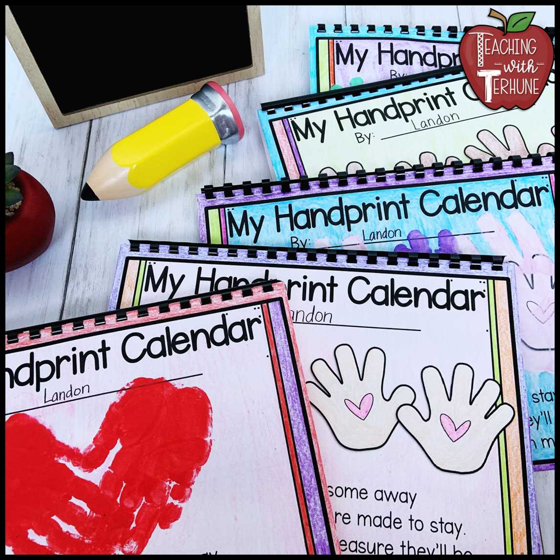 handprint calendar template free