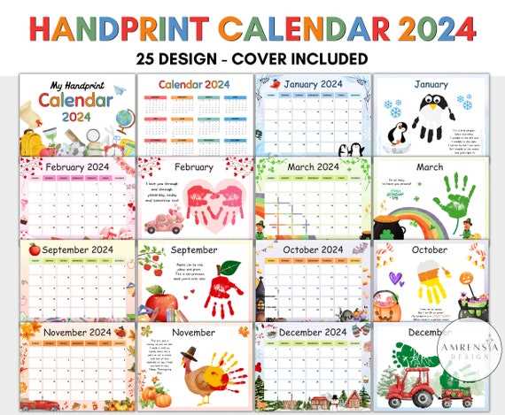 handprint calendar template