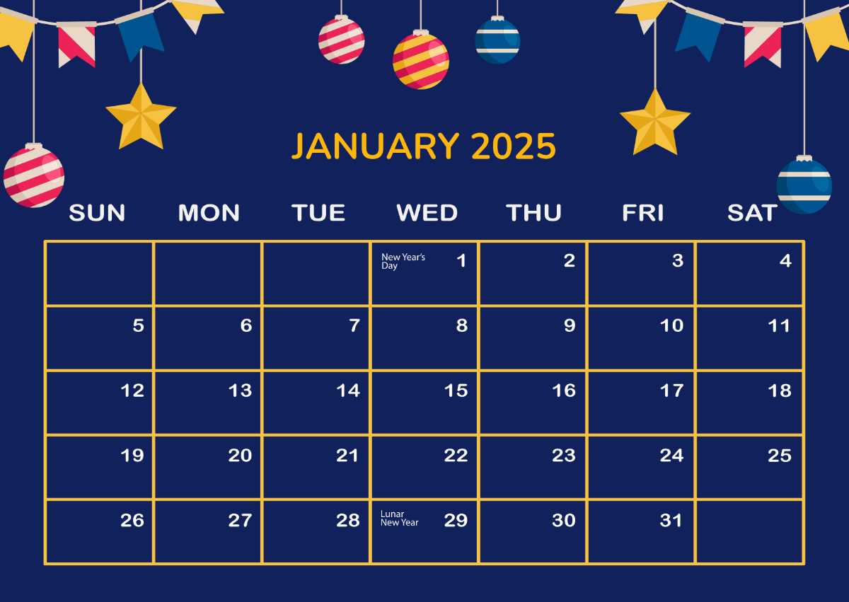 2025 calendar with holidays template