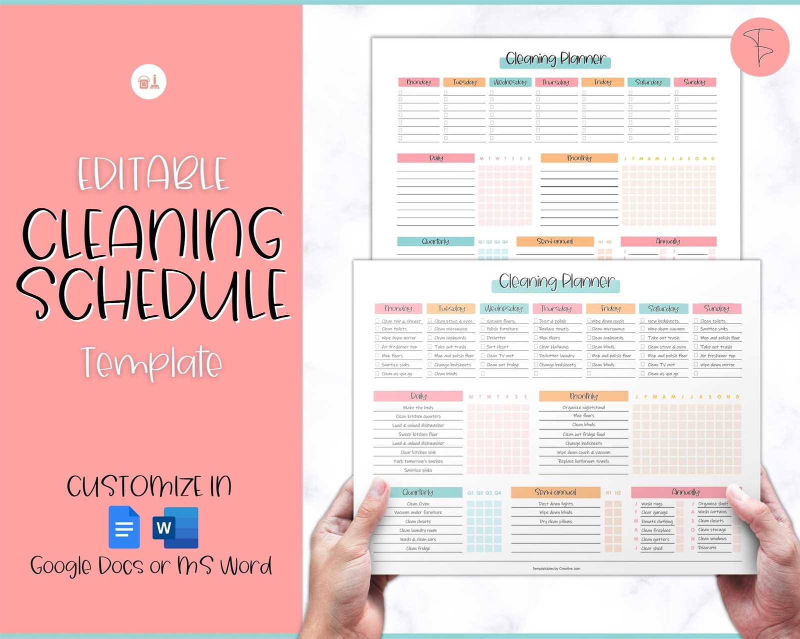 housekeeping calendar template