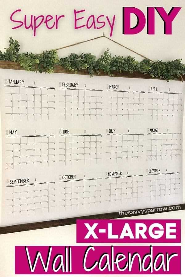 giant calendar template