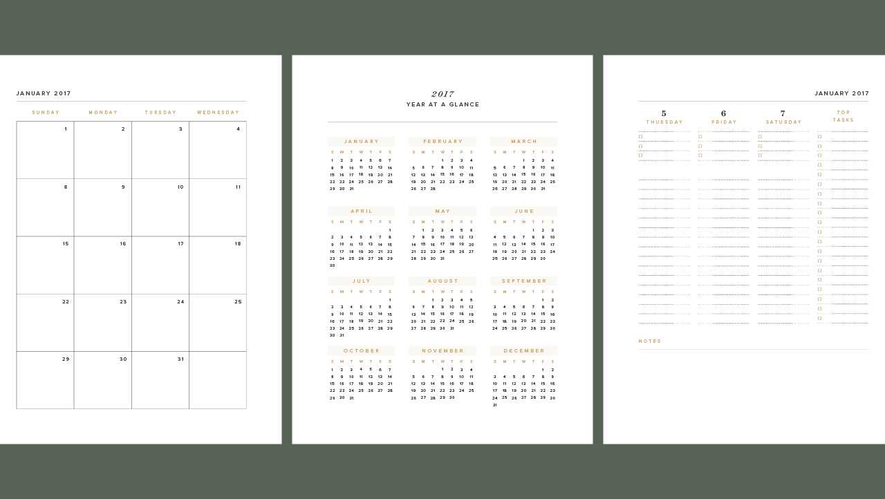 create own calendar template