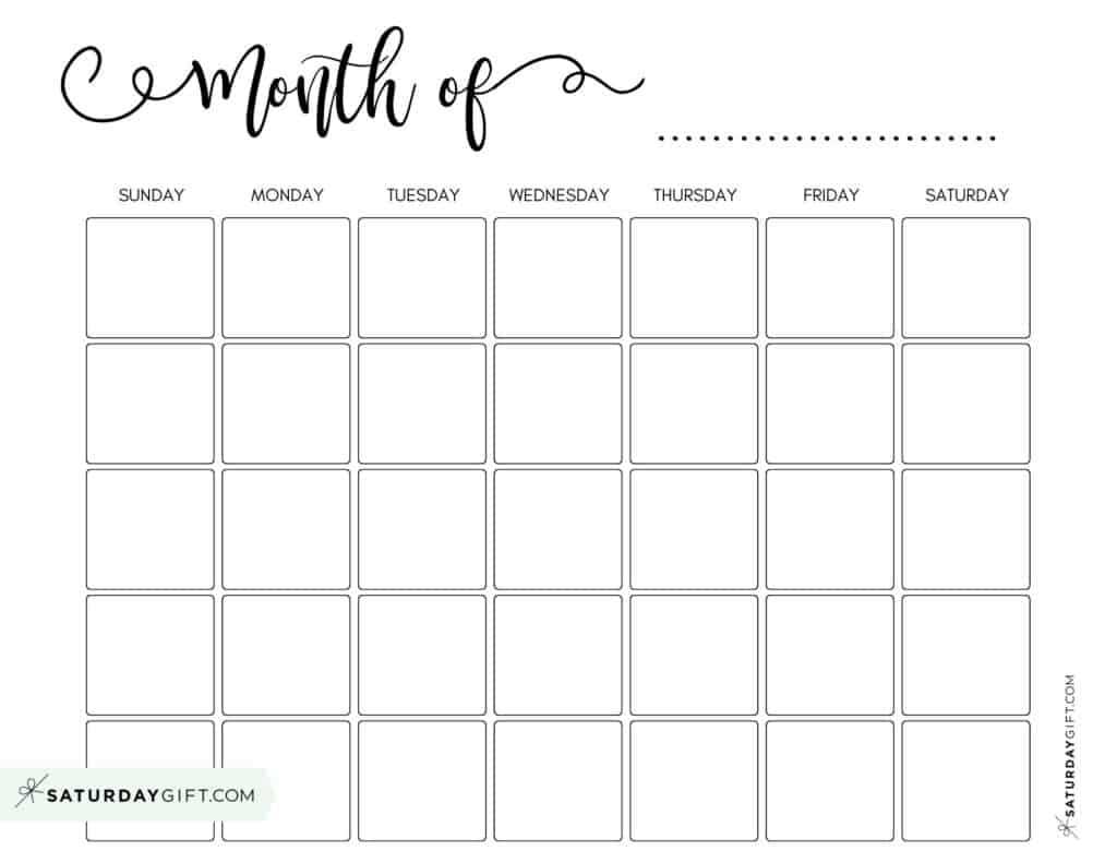 fun calendar template