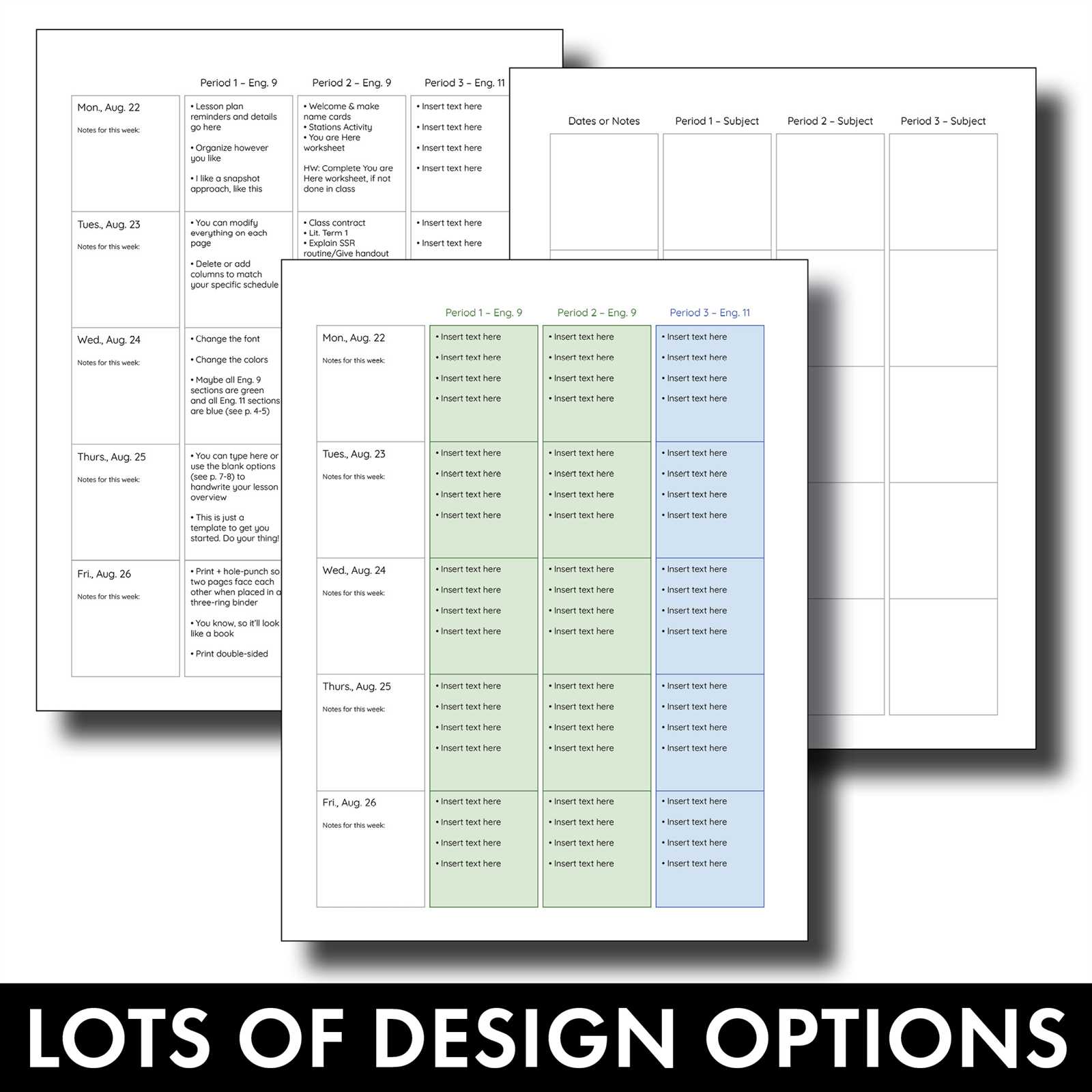 calendar template for teachers