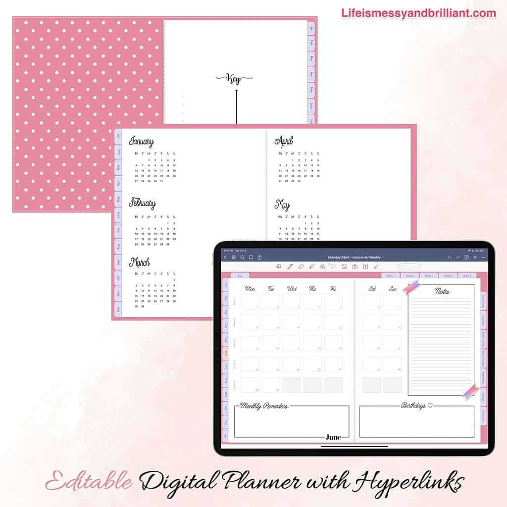 calendar ipad template