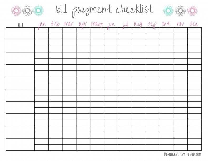 free bill pay calendar template