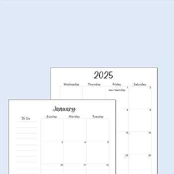 half page calendar template 2025