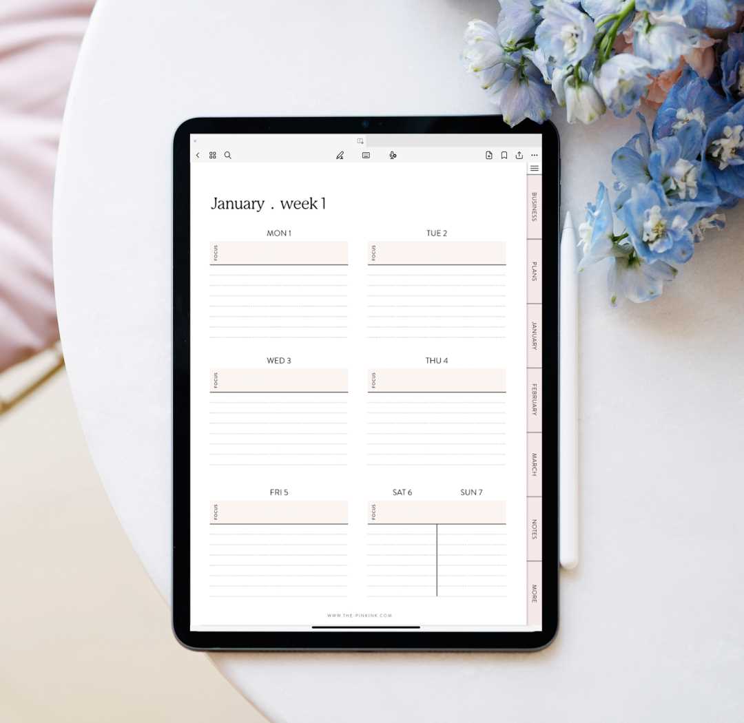 goodnotes free calendar template