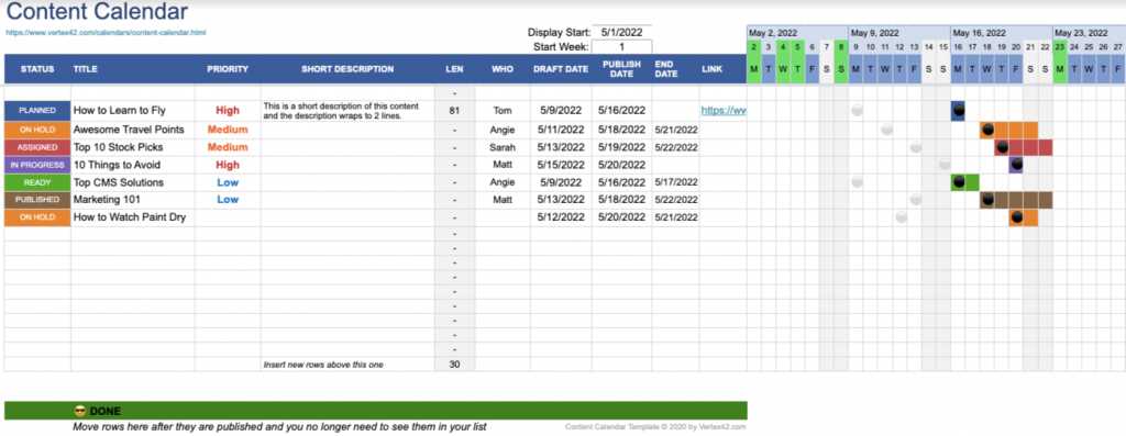 hootsuite editorial calendar template