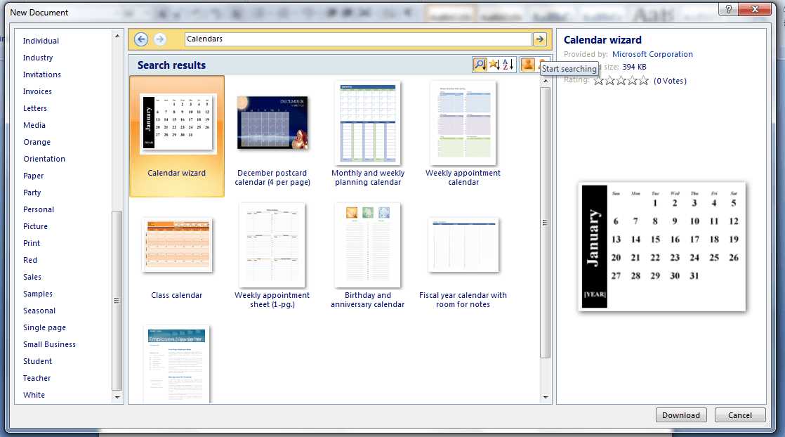 how to make a calendar template