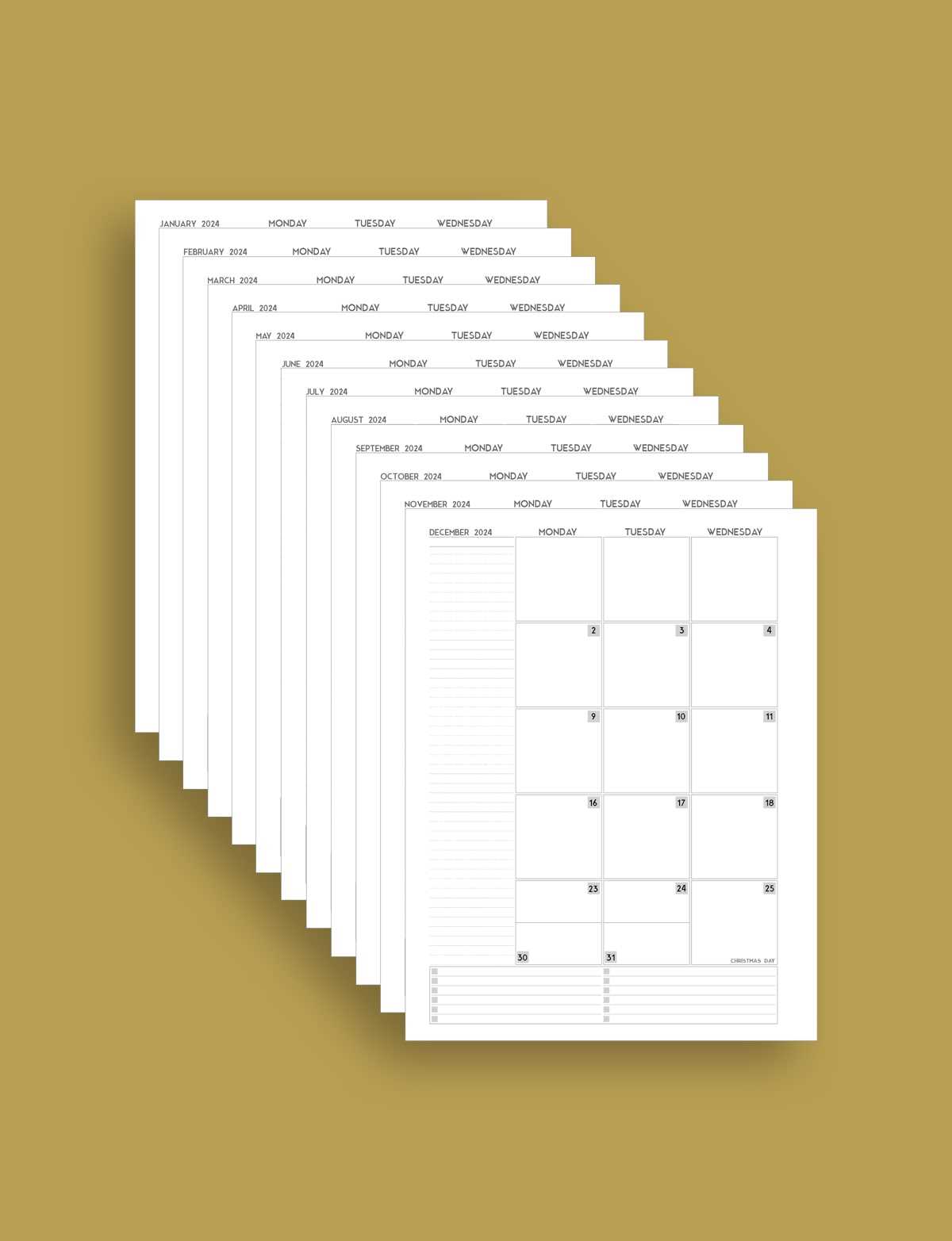 hp calendar templates