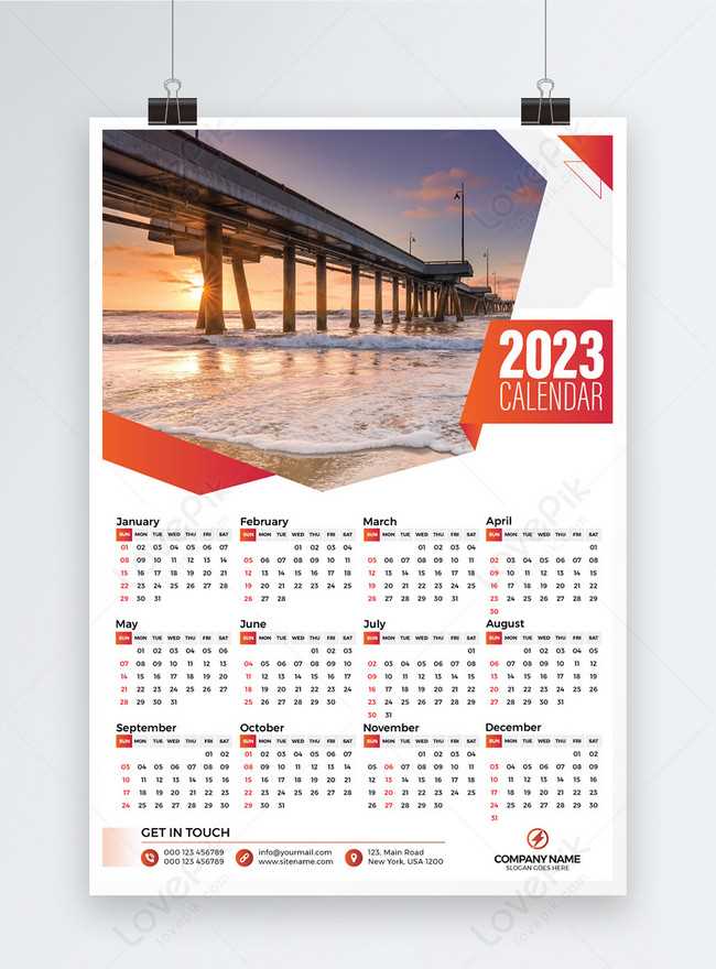 design a template for a calendar