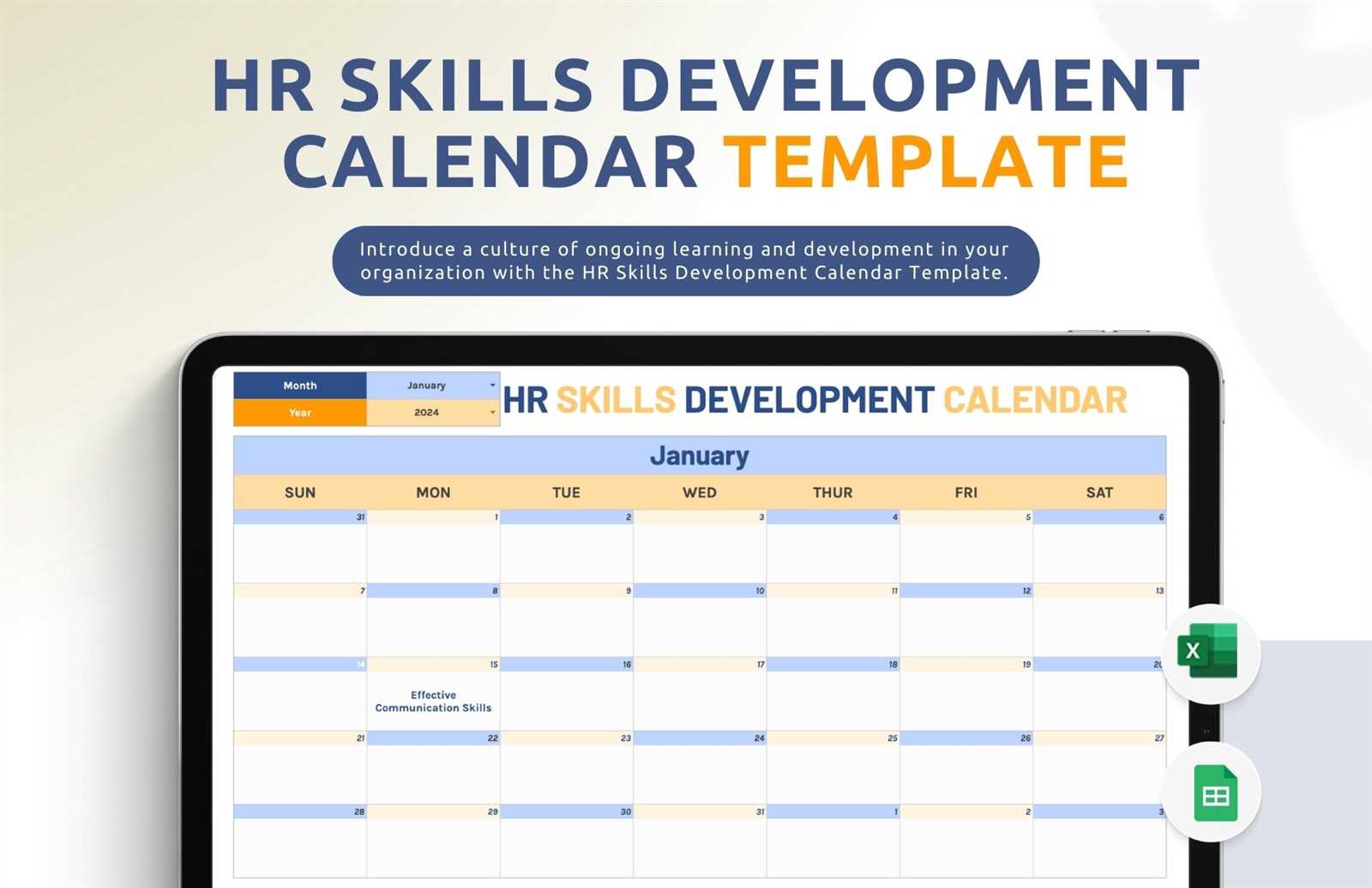 hr calendar of events template