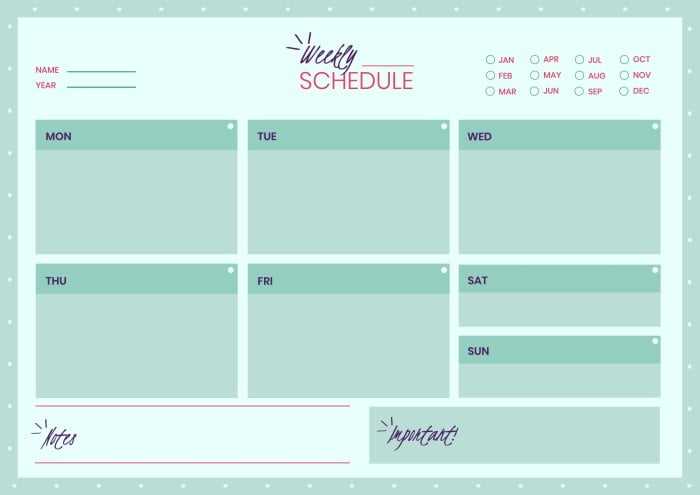 simple weekly calendar template