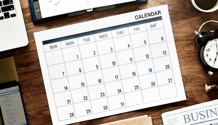 html calendar template