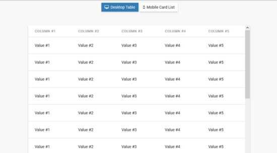 html table calendar template