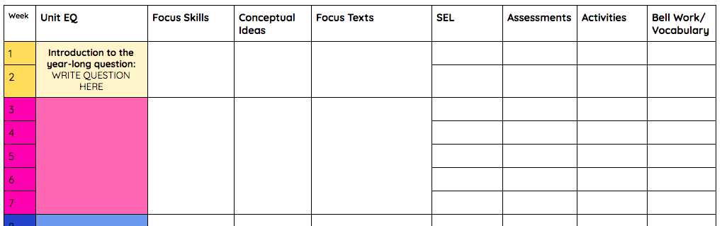 pacing calendar template free