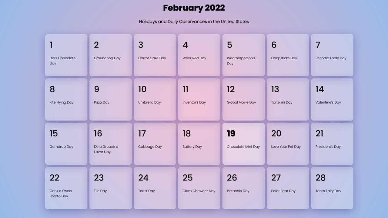 event calendar template for website