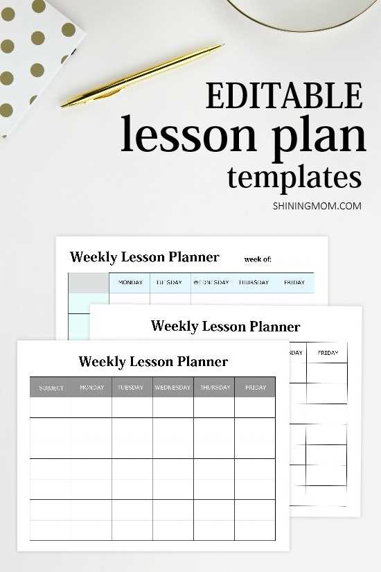 lesson plan calendar template free