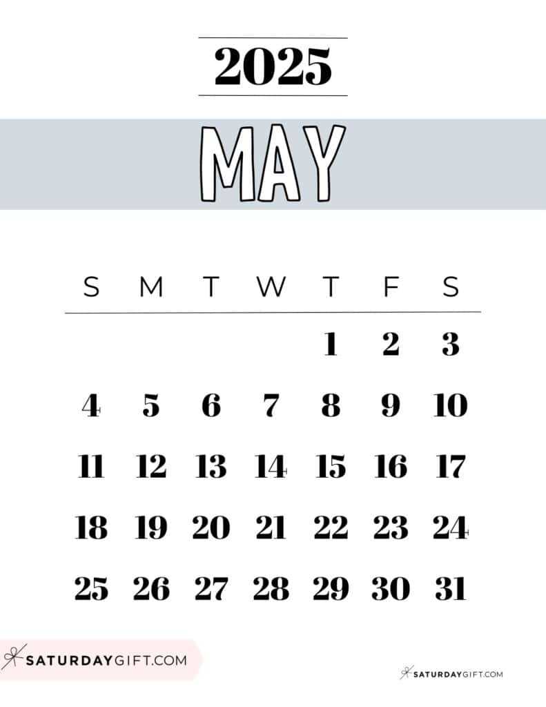 printable may calendar template