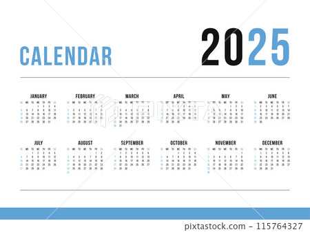 2025 photo calendar template