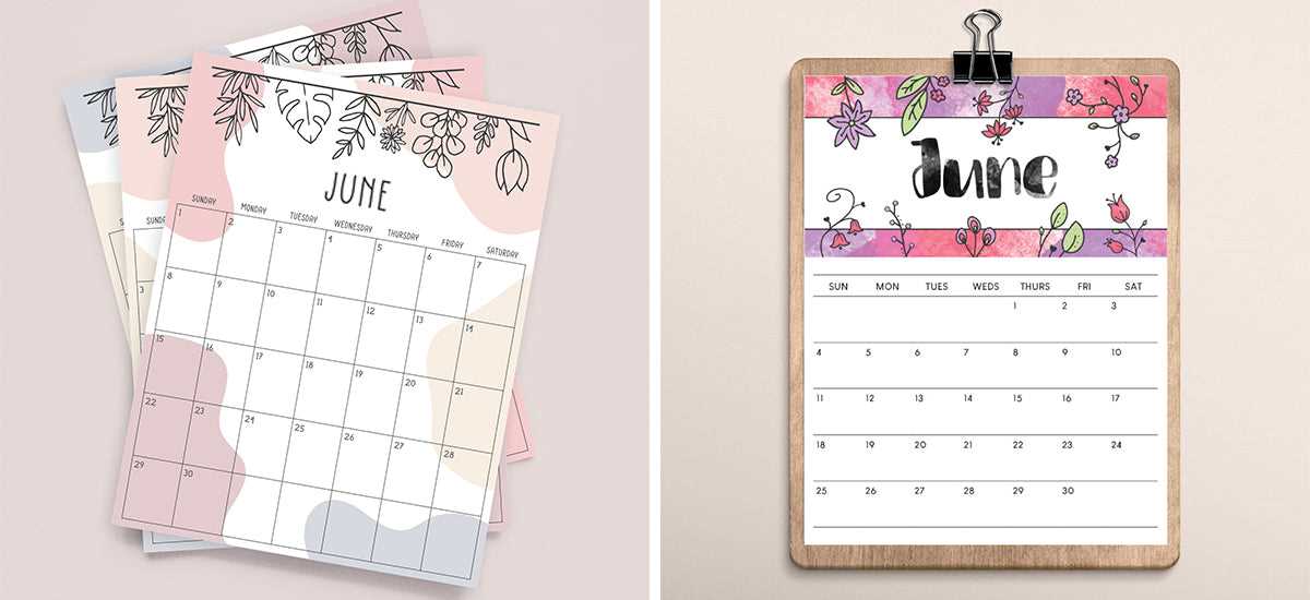 blank june calendar template 2025