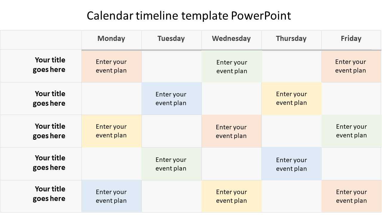 powerpoint calendar timeline template