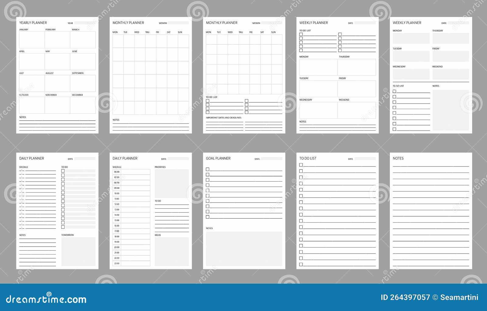 organization calendar templates