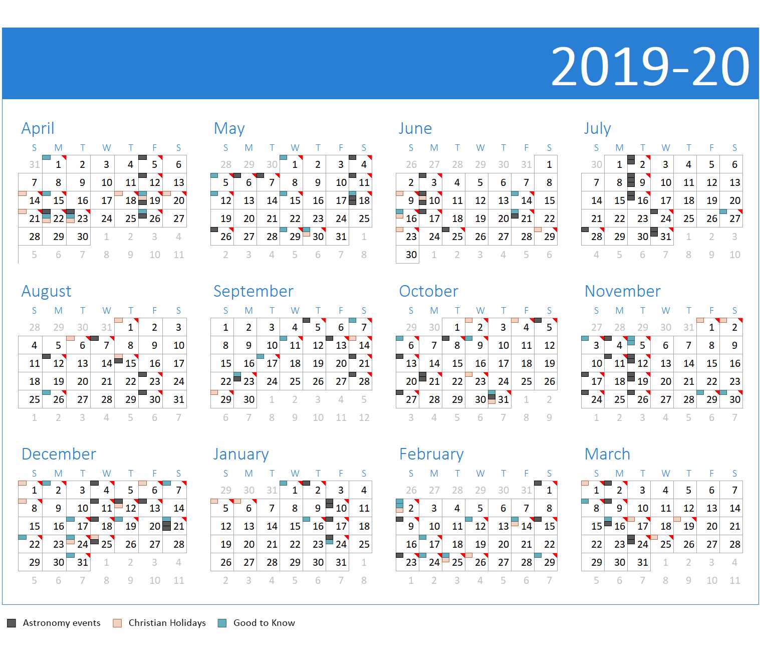 printable 12 month calendar template