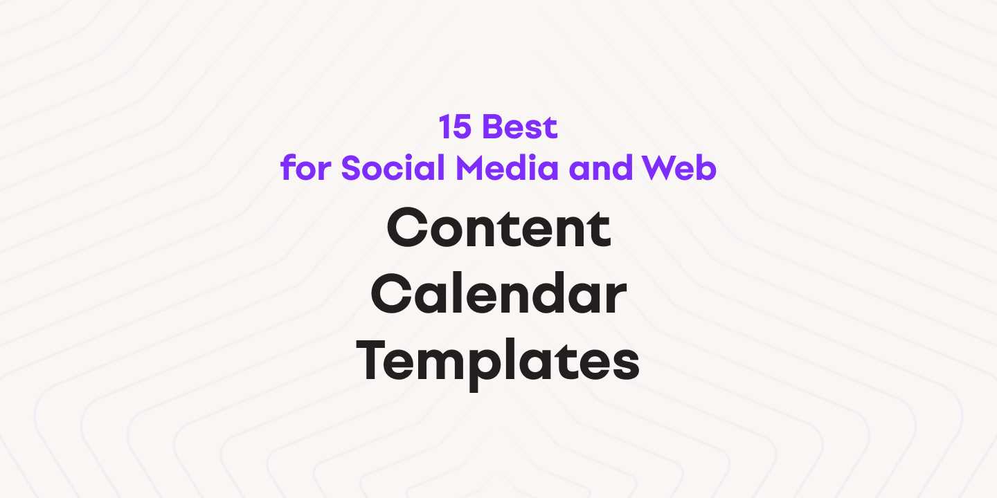 free social media content calendar template 2026