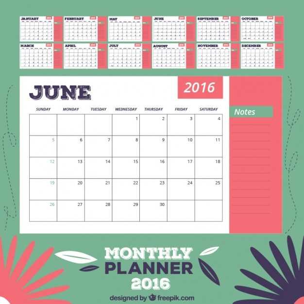 free monthly calendar template