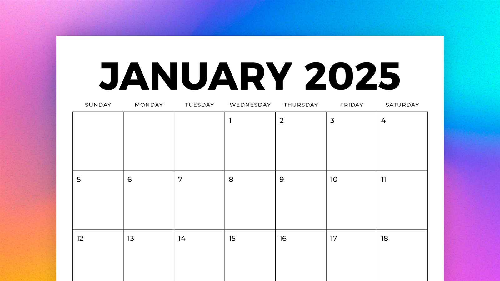 indesign calendar template 2025