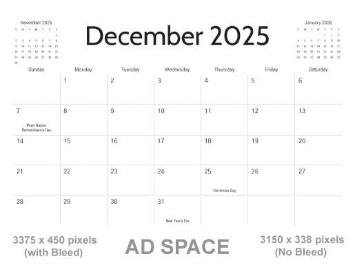 indesign calendar template 2025