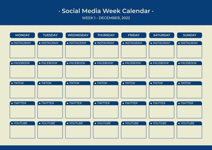 instagram content calendar template