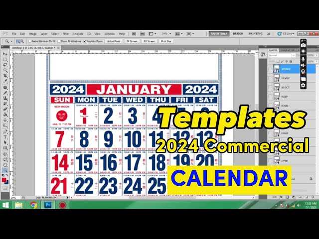 commercial calendar 2025 template