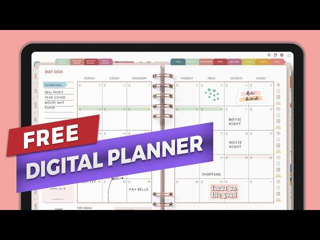 ipad calendar template free