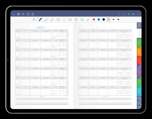 ipad calendar template notability