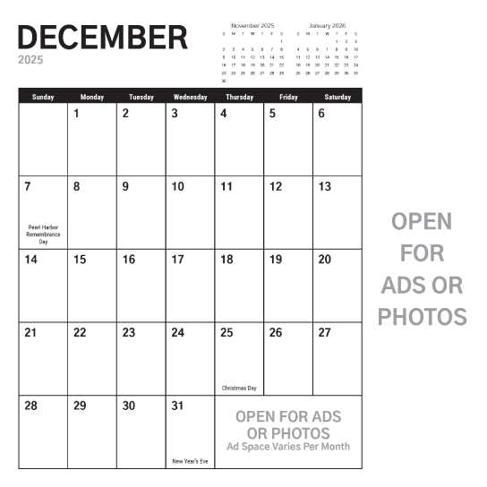 grid calendar template